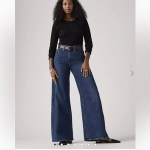 Levi's Dark Blue Wide Leg Flare Jeans
